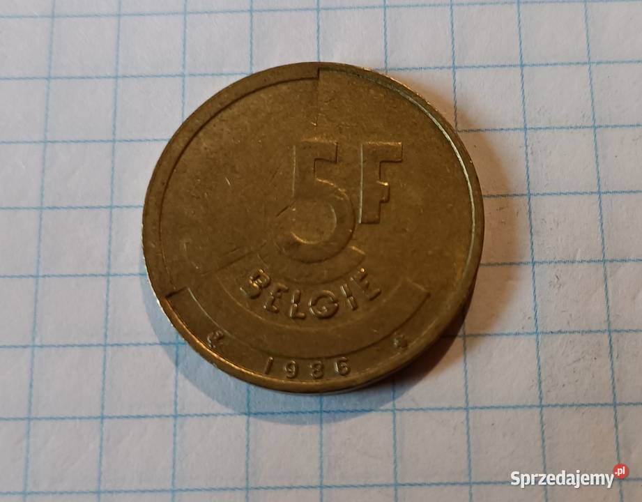 5 FRANKÓW 1986 BELGIA Piszczac sprzedam