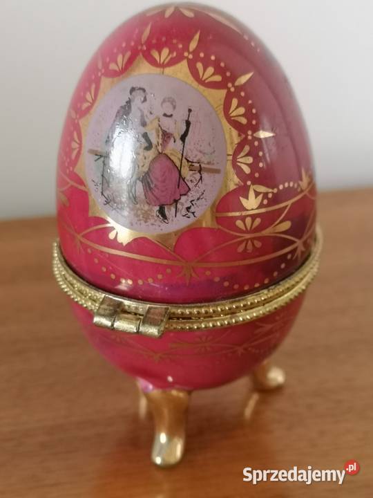 Jajko szkatułka porcelana vintage