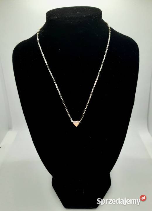 Naszyjnik z sercem złoty pozłacane Biżuteria dla Pań