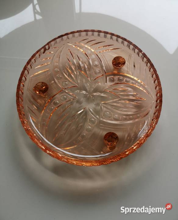 Patera rozalinowa Art Deco Toruń