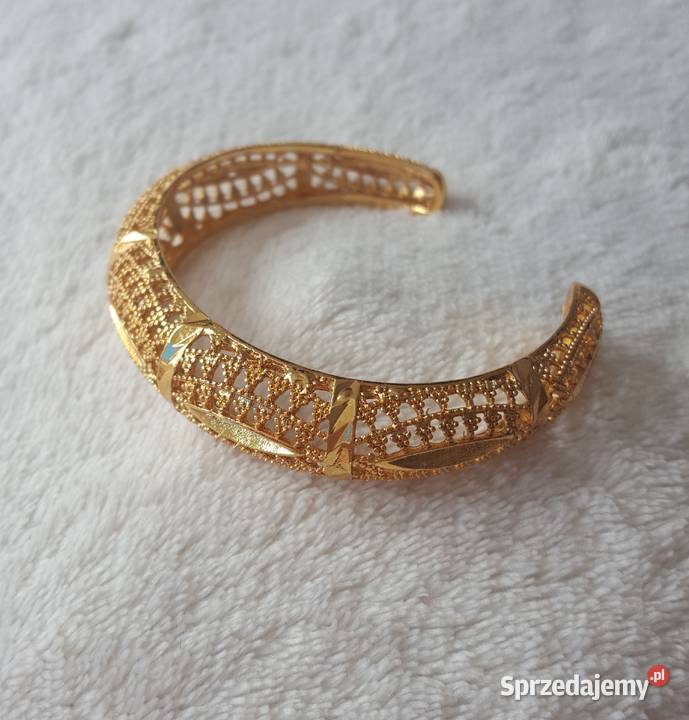 Nowa bransoletka indyjska arabska bangla złoty