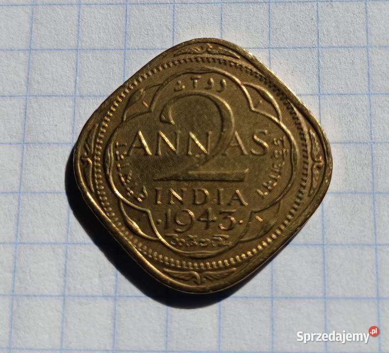 2 ANNAS 1943 INDIE BRYTYJSKIE Piszczac