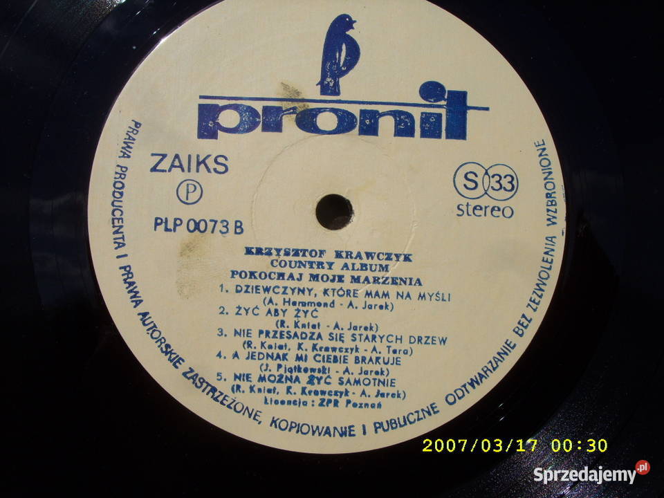 POP LP winyl KRZYSZTOF KRAWCZYKCOUNTRY ALBUM Wołów
