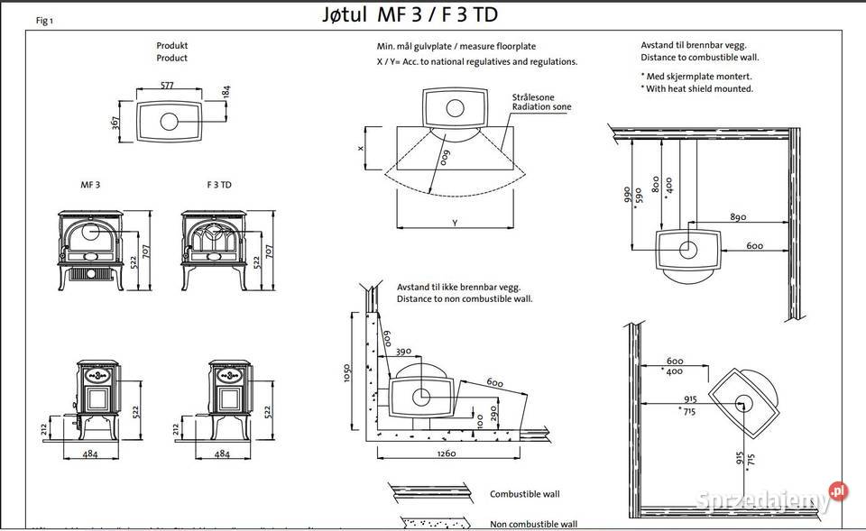 Piec kominek wolnostojący żeliwny na drewno Rzeszów