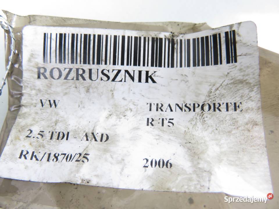 ROZRUSZNIK VW TRANSPORTER T5 25 TDI Układ elektryczny silnika małopolskie