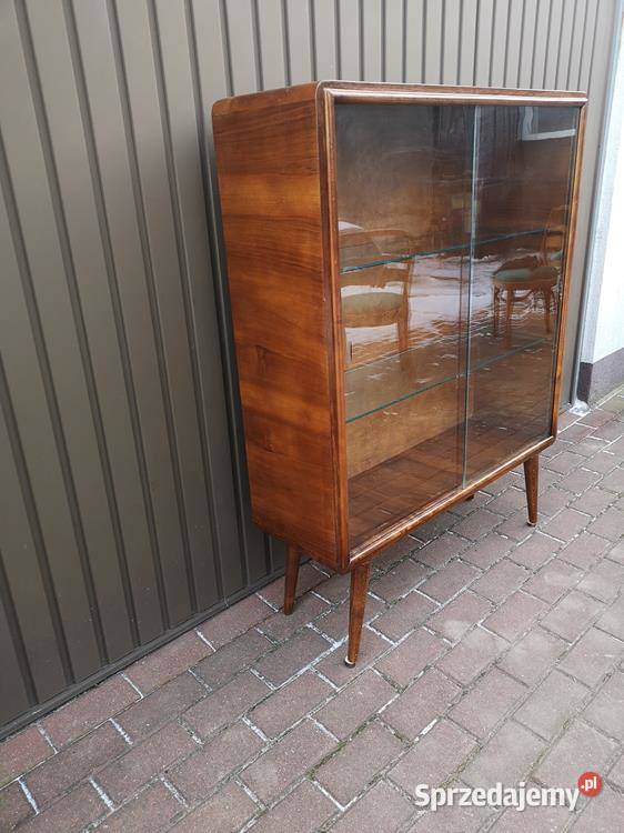 Witryna Biblioteka ARTDECO Orzech Stara Antyk Meble
