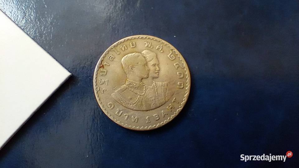 Stare monety 1 baht 1970 Tajlandia Lesko