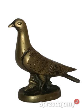Mosiężna figurka gołębia dekoracyjna ozdoba podkarpackie Rzeszów