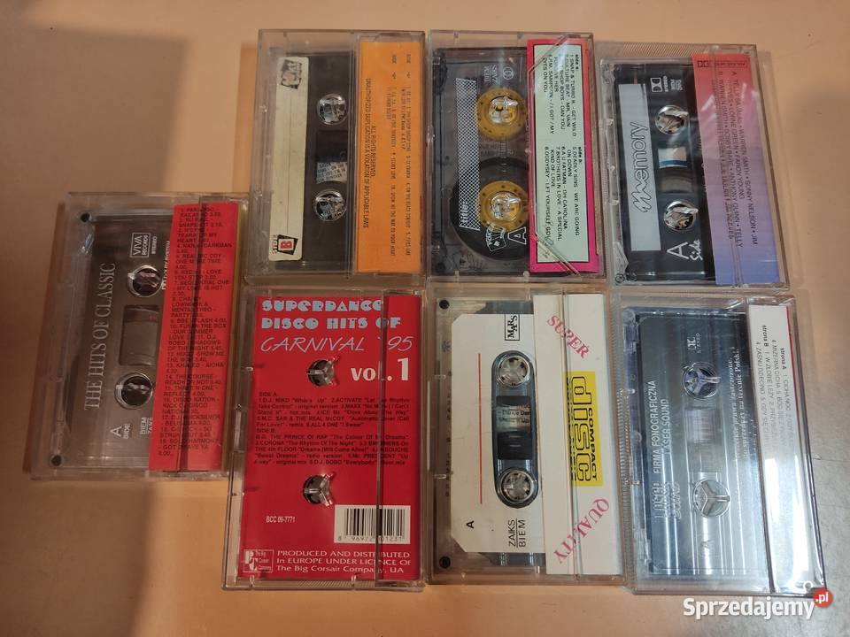 Sprzedam 7 sztuk kaset magnetofonowych używane łódzkie Lutomiersk