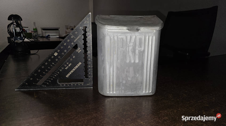 Ładna duża popielniczka mini kosz wagonowy PKP małopolskie Trzebinia