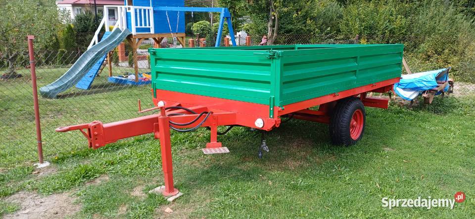 Przyczepa jednoosiowa nowa z wywrotem 3 strony Jasło
