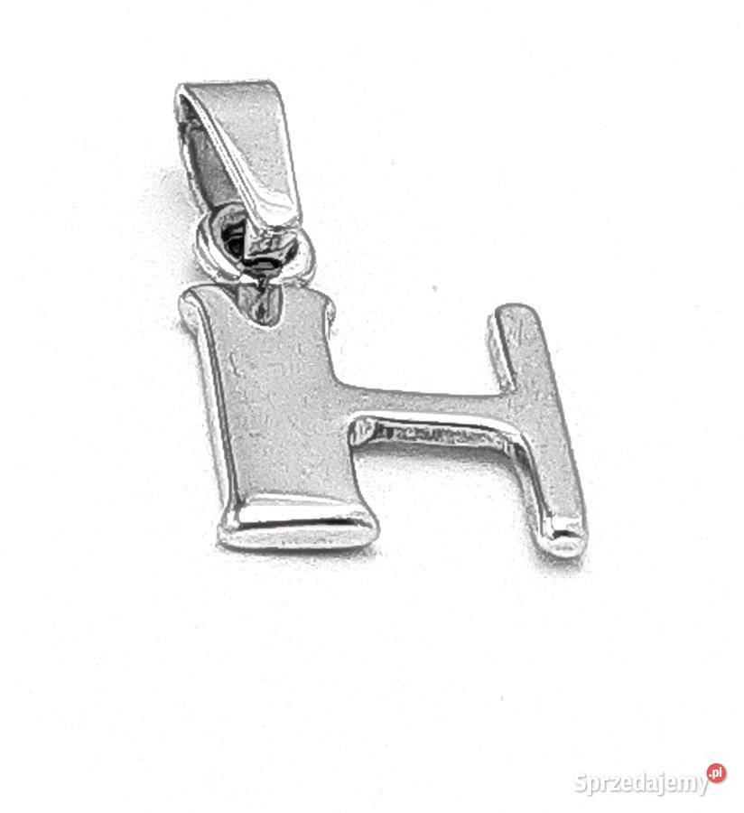 Srebrna zawieszka literka H NS37 NOWA WYPRZEDAŻ srebrne Poznań