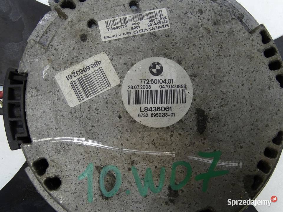 WENTYLATOR CHŁODNICY BMW BMW E60 E61 20 D