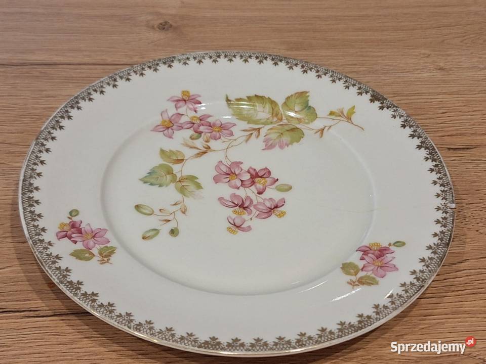 Zestaw porcelana Krautheim talerzyk i podstawek Braniewo
