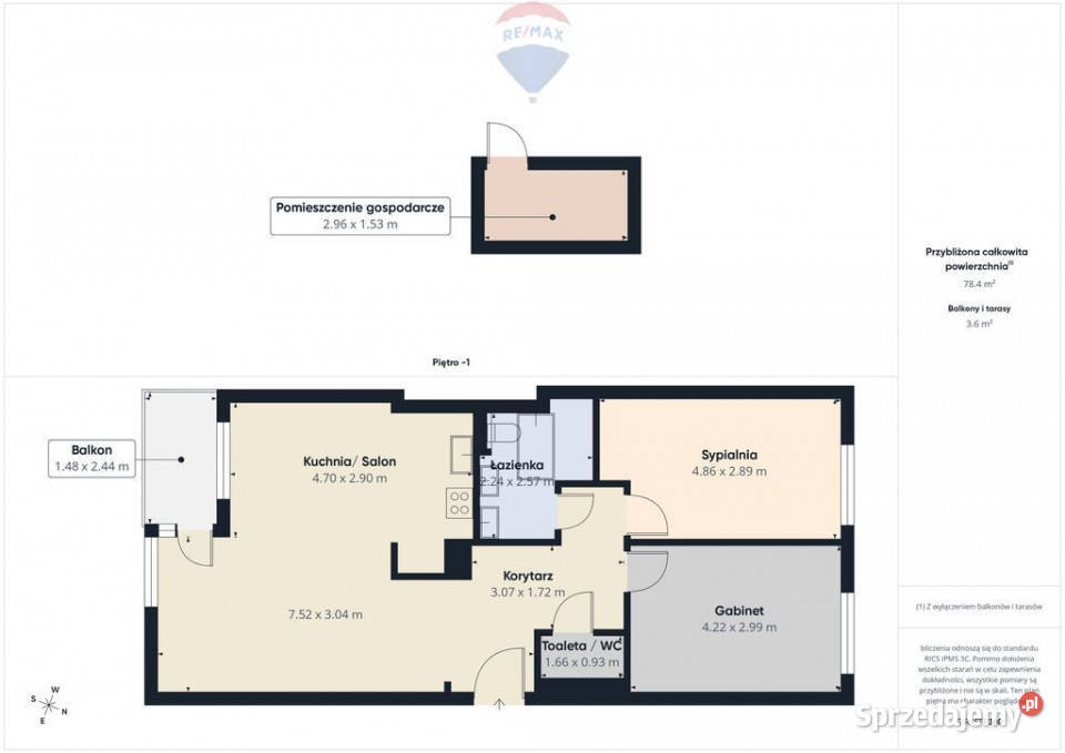 Komfortowe 75 m Mokotów 3 pokoje