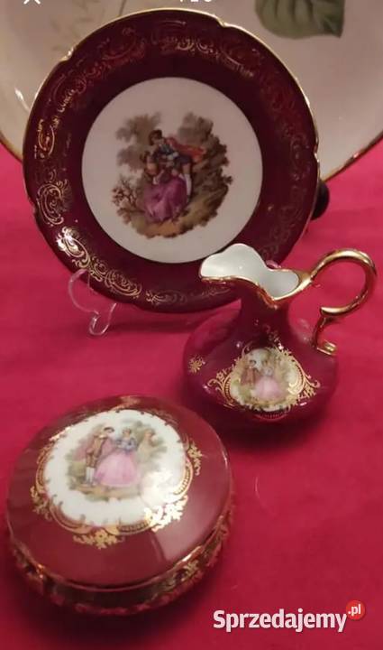 PORCELAINE DE LIMOGES FRANCE Romantyczne scenki Pabianice