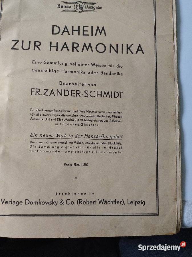 Stare nuty gra na harmonijce Żory