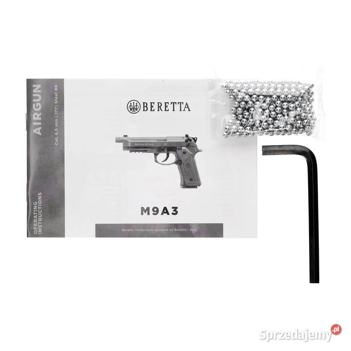 Pistolet wiatrówka Beretta M9A3 FM 45 mm czarny Warszawa