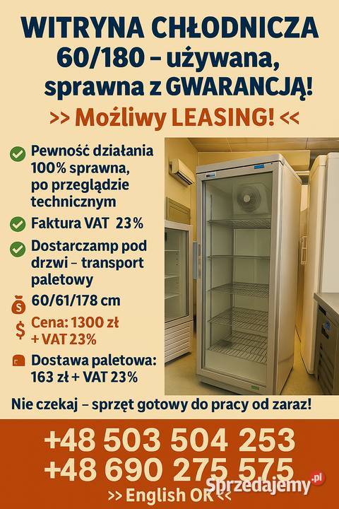 Witryna chłodnicza lodówka sklepowa Warszawa