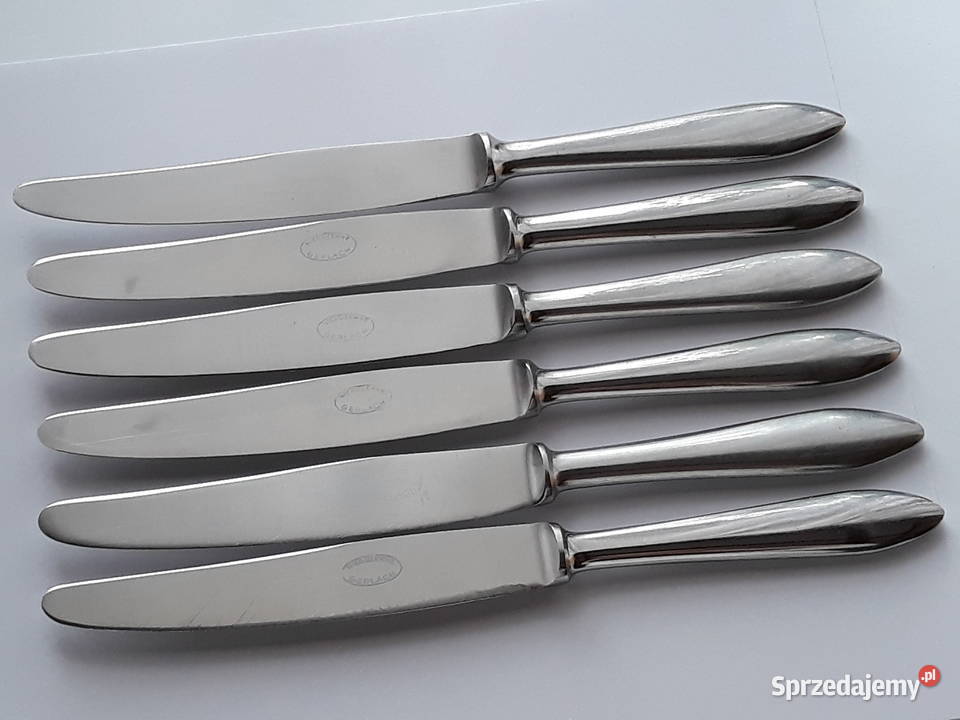 Kute noże obiadowe 3 KROPLA WODY Gerlach sztućce śląskie Dąbrowa Górnicza