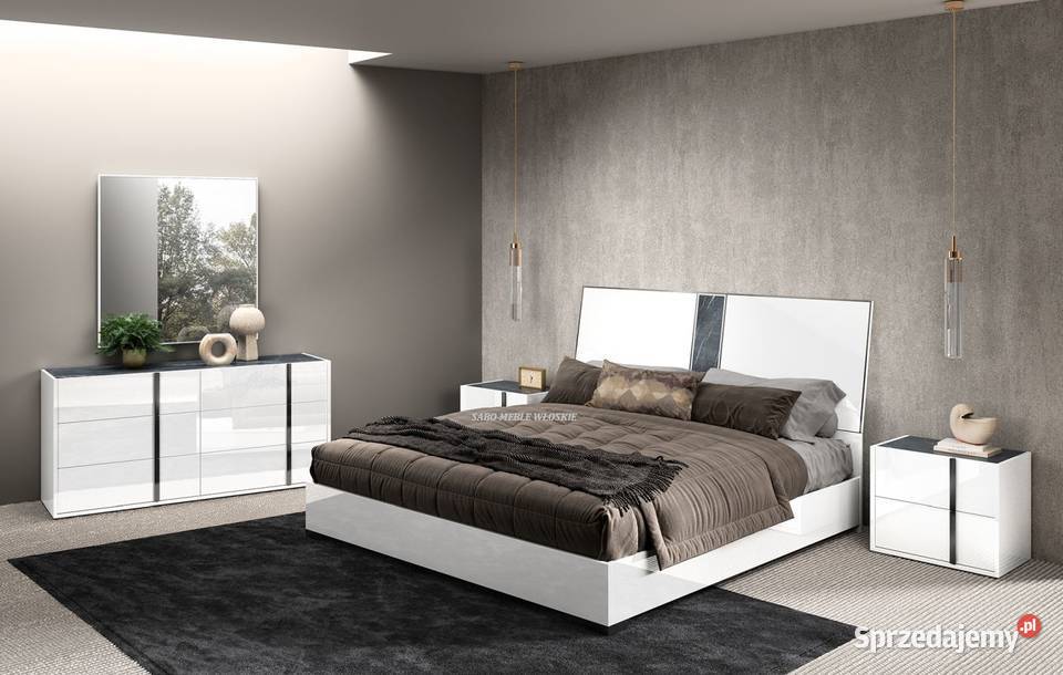 Nowoczesne łóżko 180 włoskie Kolekcja Biała podkarpackie Przemyśl