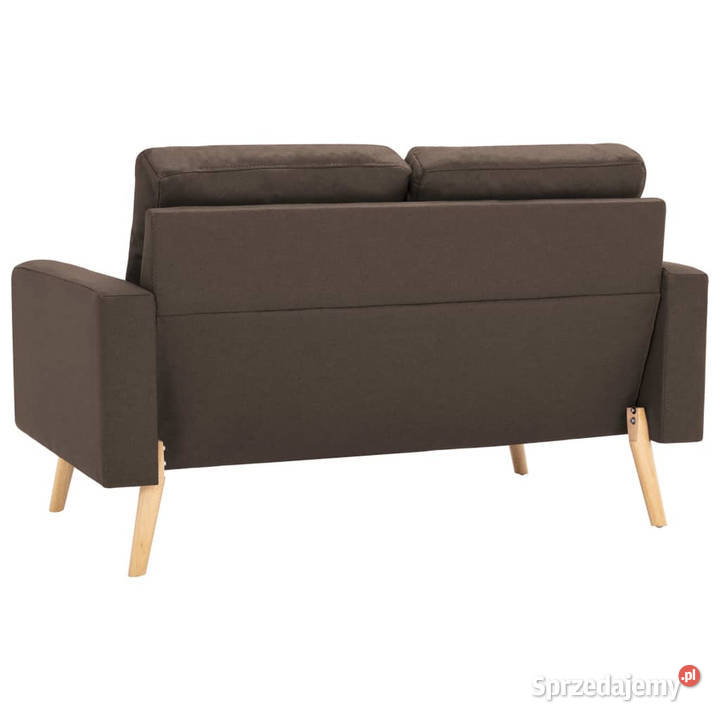 2osobowa sofa brązowa tapicerowana tkaniną Warszawa