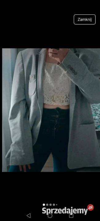 Marynarka szara o kroju męskim Pinterest Old Krosno