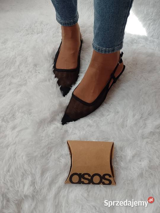 39 ASOS Design Czarne siateczkowe baleriny Kraków