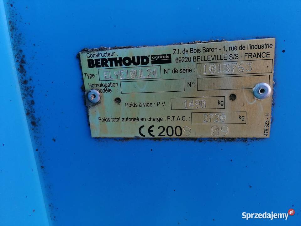 Opryskiwacz berhoud 1200 24m Skała