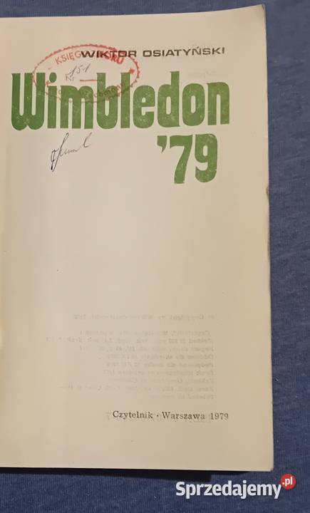 Wiktor Osiatyński Wimbledon79 Czytelnik 1979r Koźminek