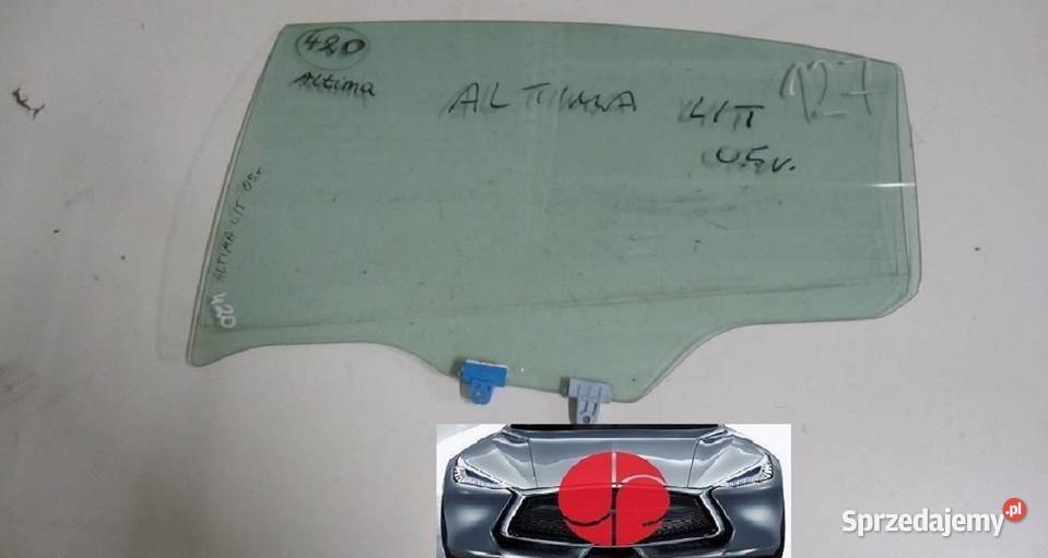 NISSAN ALTIMA L31 SZYBA BOCZNA DRZWI TYŁ LEWY Nowy Tomyśl