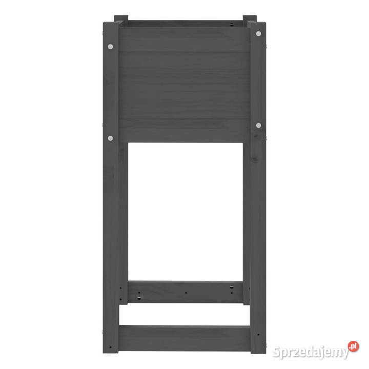 Donice 2 szare 40x40x81 lite drewno sosnowe Ogród sprzedam