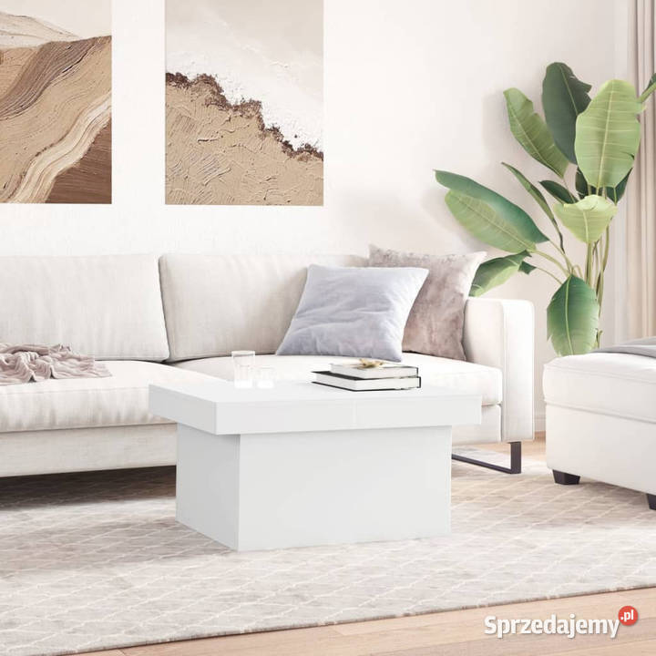 Stolik kawowy biały 100x55x40 materiał sprzedam