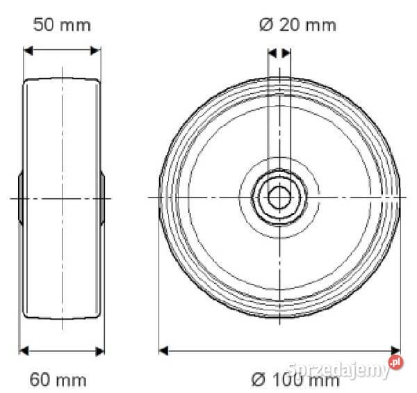 Koło 100 mm FTP1000502060 Kamionna