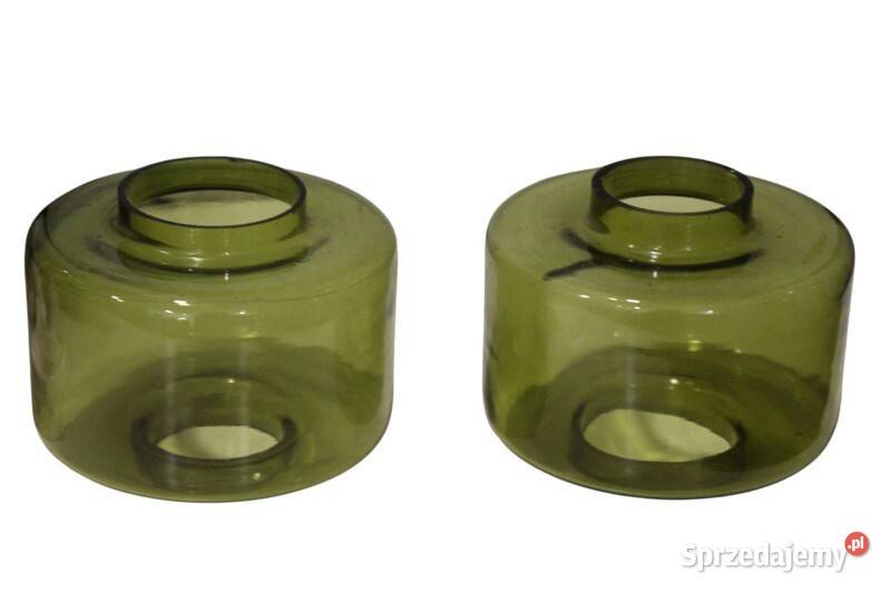 Para szklanych kloszy w kolorze oliwkowym Szczecin