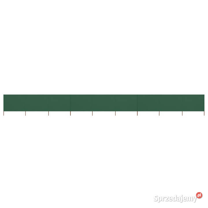 Parawan 9skrzydłowy z tkaniny 1200x120 zielony