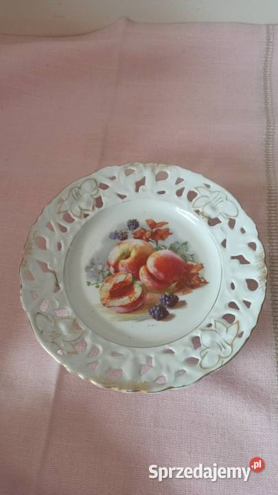 Talerz z owocami Ażury reliefy można powiesić Gdańsk