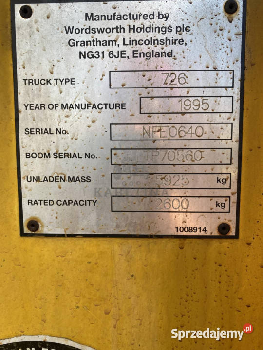 Sanderson 726 Zwolnica Zwrotnica Półoś Skrzynia