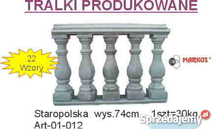 Tralki betonowena tarasy i balkony Pszów sprzedam