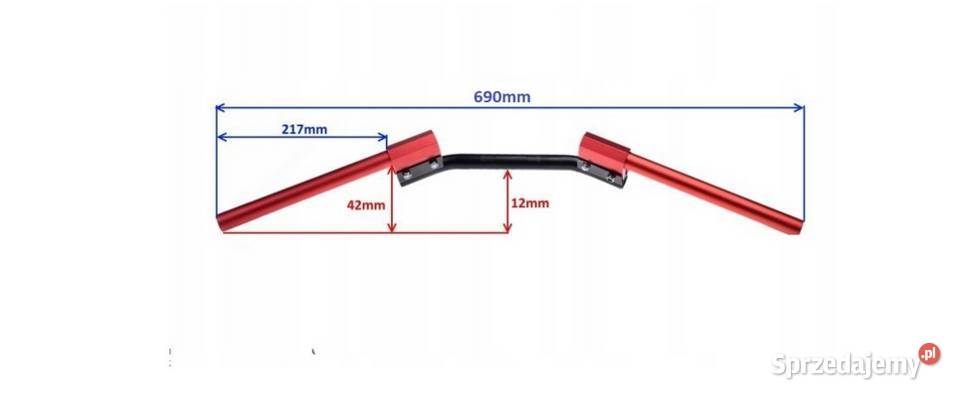 KIEROWNICA MOTOCYKLOWA 22 MM Z ALUMINIUM