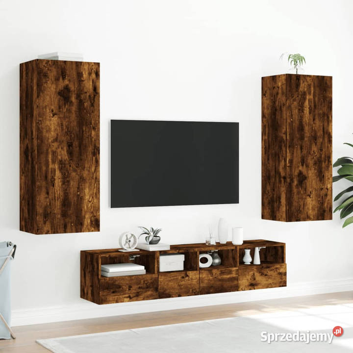 5cz zestaw mebli TV przydymiony dąb materiał