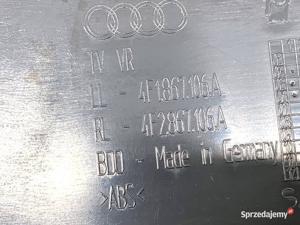 BOCZEK DRZWI PRAWY PRZÓD AUDI A6 C6 Hatchback