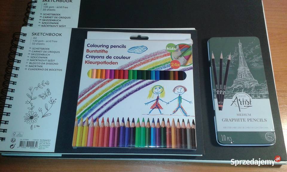 szkicownik kredki ołówki grafitowe Pozostałe Świdnik