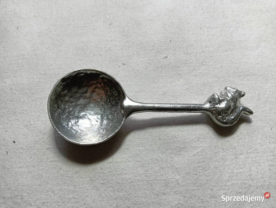 Łyżeczka do soli stara angielska z wiewiórkąX182 Kraków