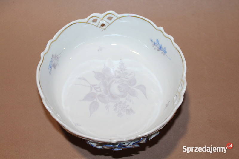 Patera z kwiatkami Von Schierholz 12 Porcelana i szkło Szczecin