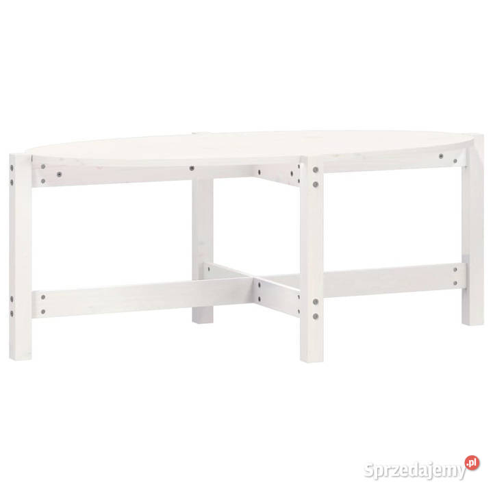 Stolik kawowy biały 118x63x45 lite drewno Stoły Warszawa