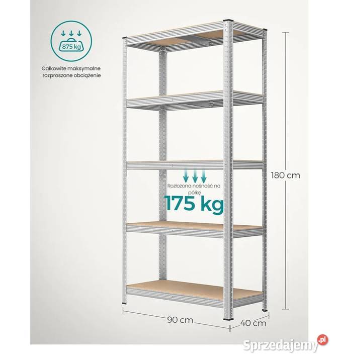 Regały magazynowe 2 sztuki 90x40x180 lubuskie Gorzów Wielkopolski
