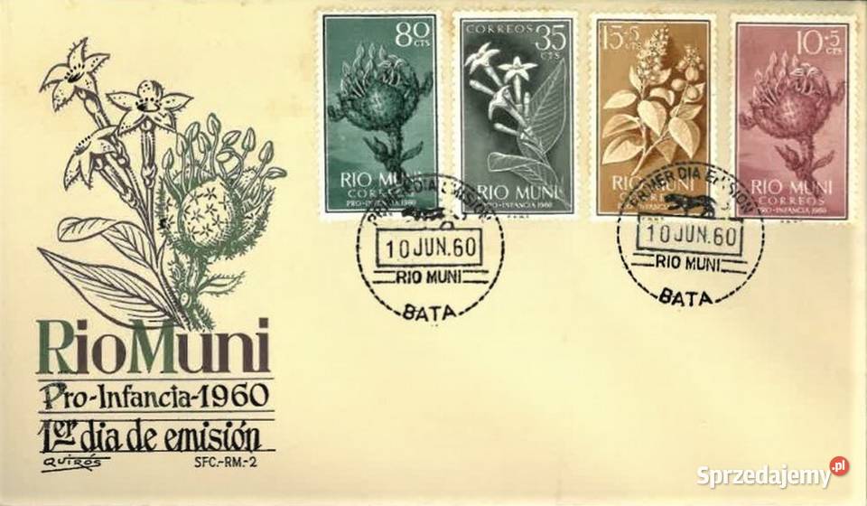 RIO MUNI 1960 FDC WYSYŁKA
