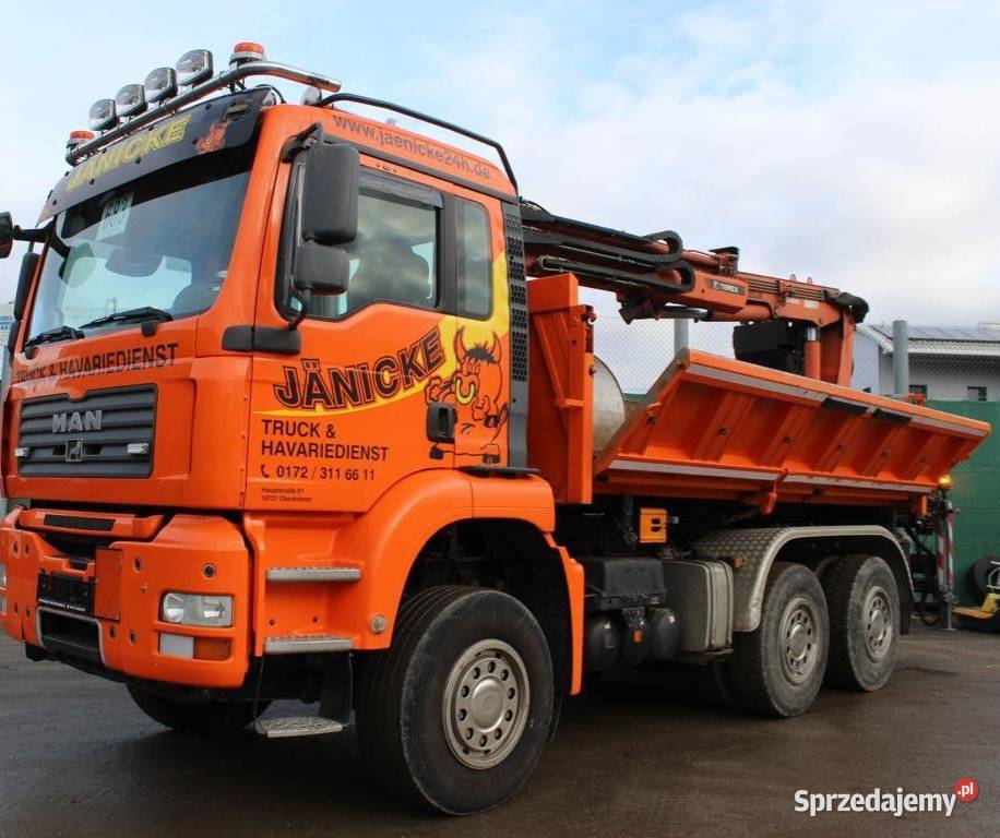 Wywrotka 3 osiowa wywrotka 6x4 z dzwigiem Man diesel Warszawa