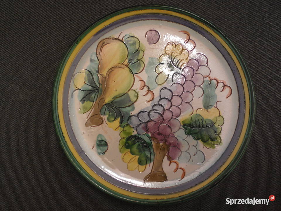 Ceramiczny talerz malowany wielkopolskie